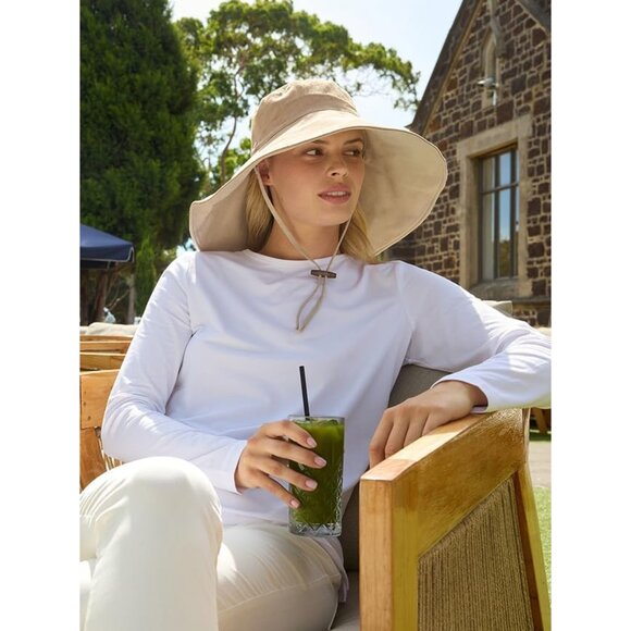 Women’s Cotton Linen Sun Hat UPF 50+ Packable Adjustable for Travel Beach Outdoo main image 6